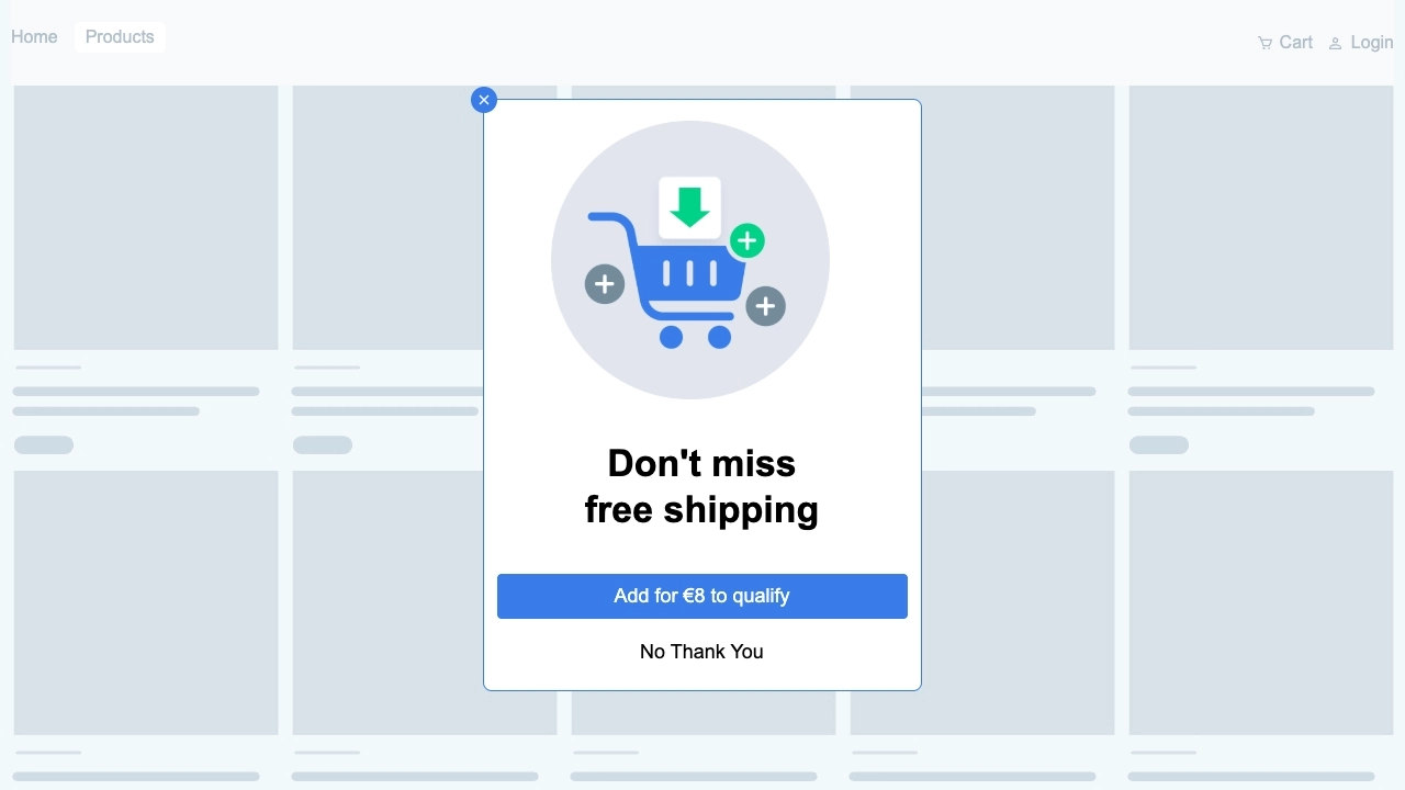 Personalized popup campaign with member-exclusive offer and behavior-based targeting.