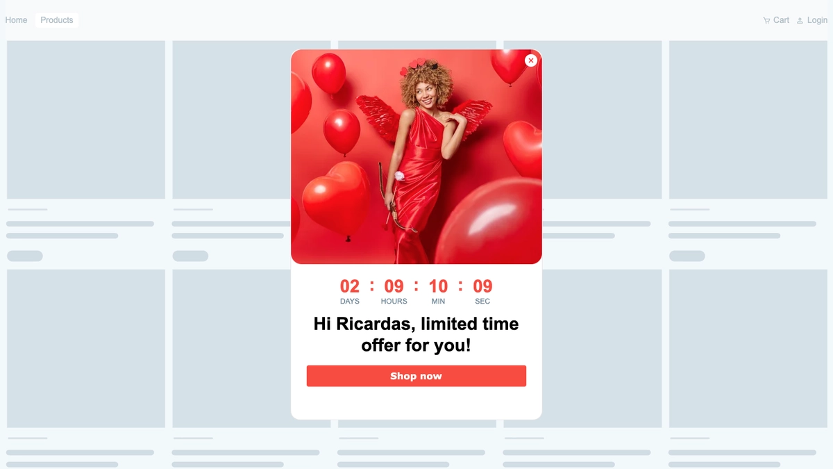 HubSpot personalized offer for valentines day