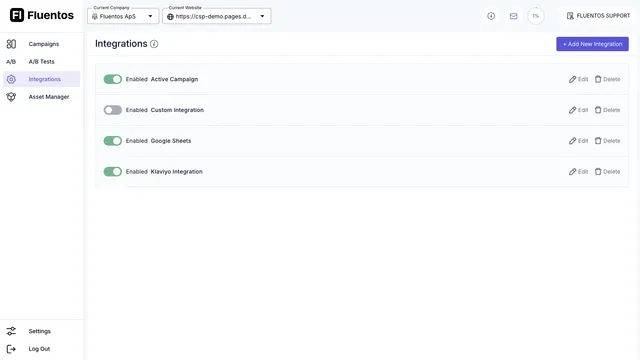 Klaviyo integration preview