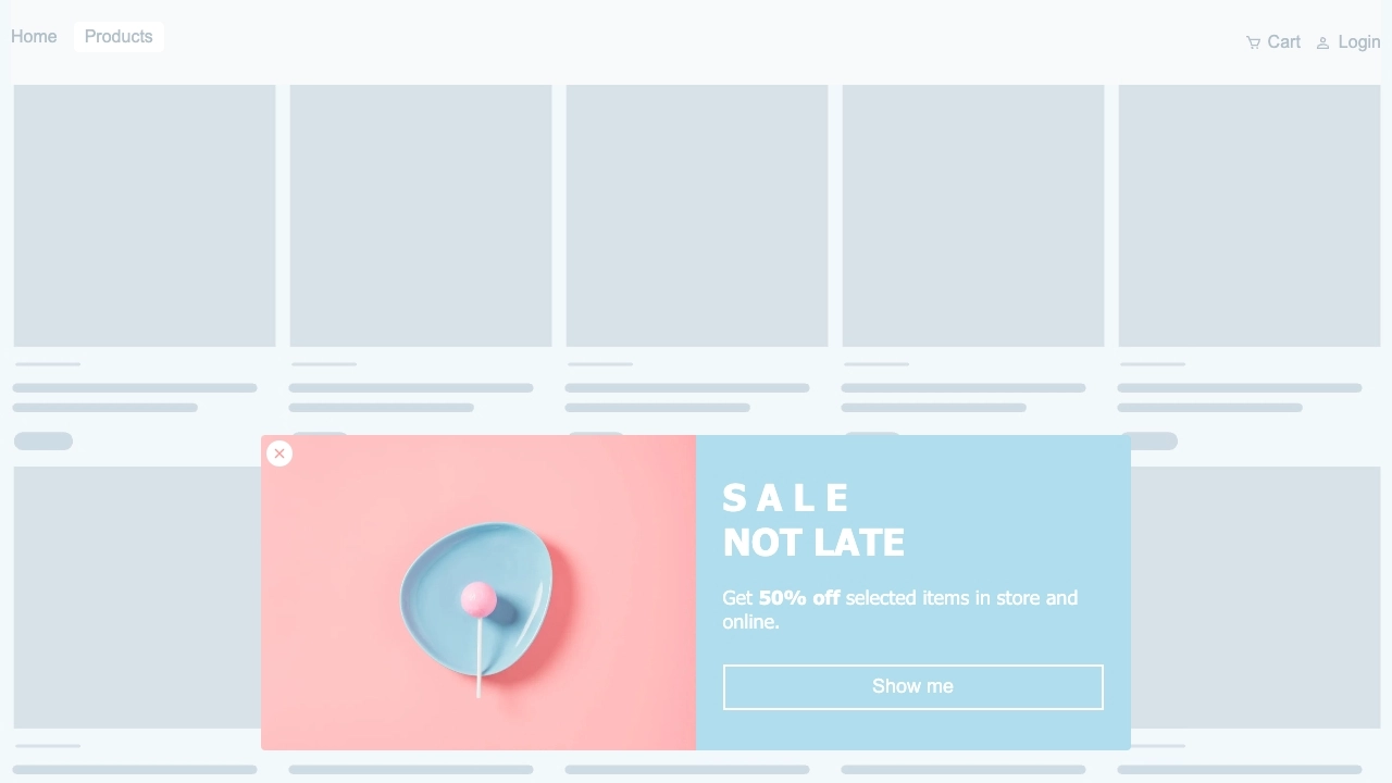Popup campaign with giveaway offer, countdown timer, and email signup form for increasing sales and conversions.
